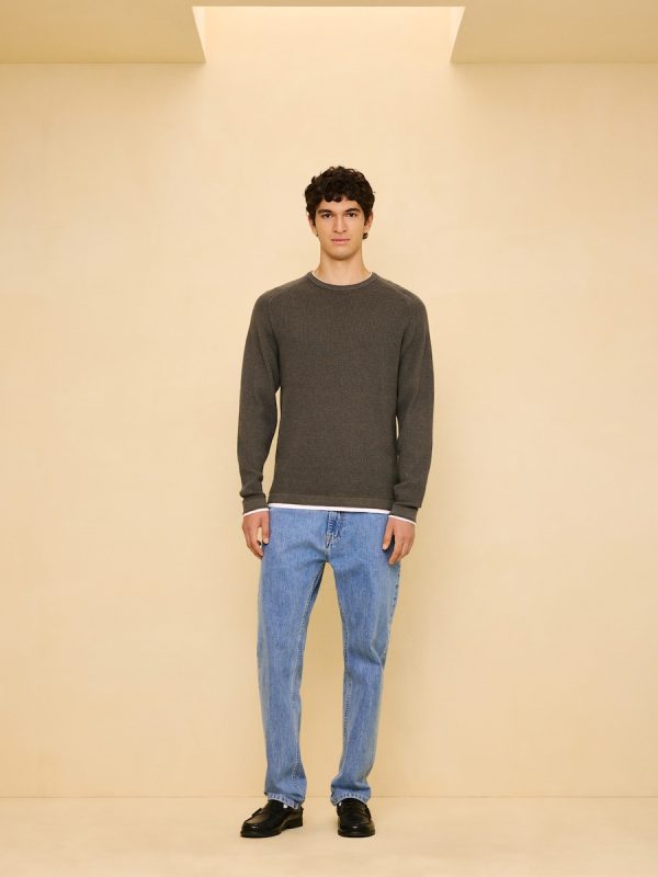 Jersey cuello redondo de hombre - 520 Kaki