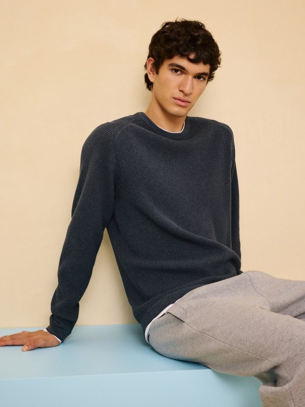 Jersey cuello redondo de hombre - 471 Índigo