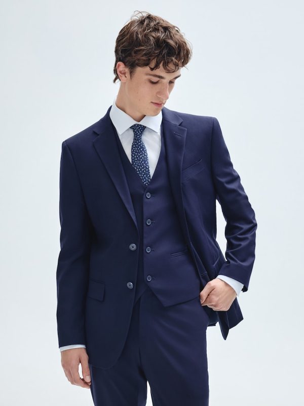 Chaqueta de hombre conjunto traje lisa - Azul marino