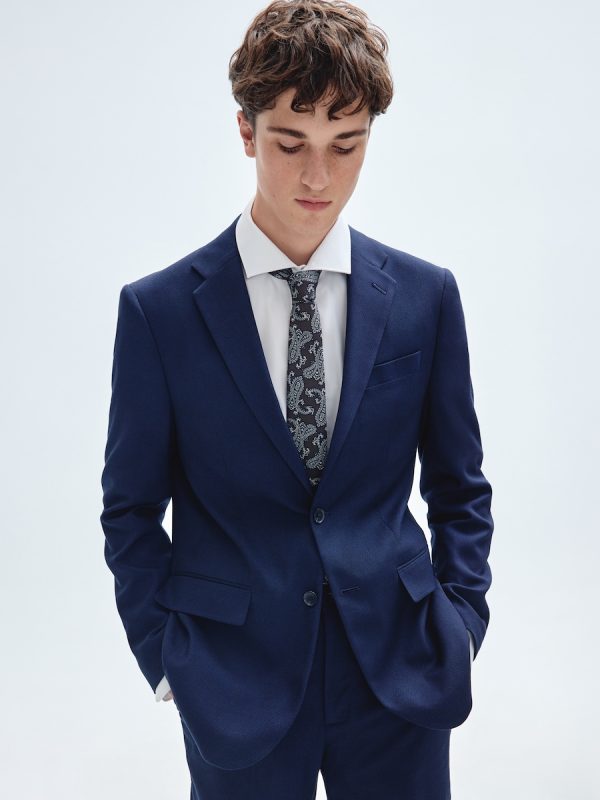 Chaqueta de hombre conjunto traje estructura - Azul marino