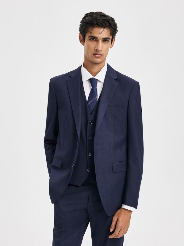 Chaqueta de traje para cuadro gales - Azul marino