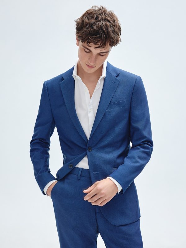 Chaqueta de hombre conjunto traje estructura - 440 Azulón
