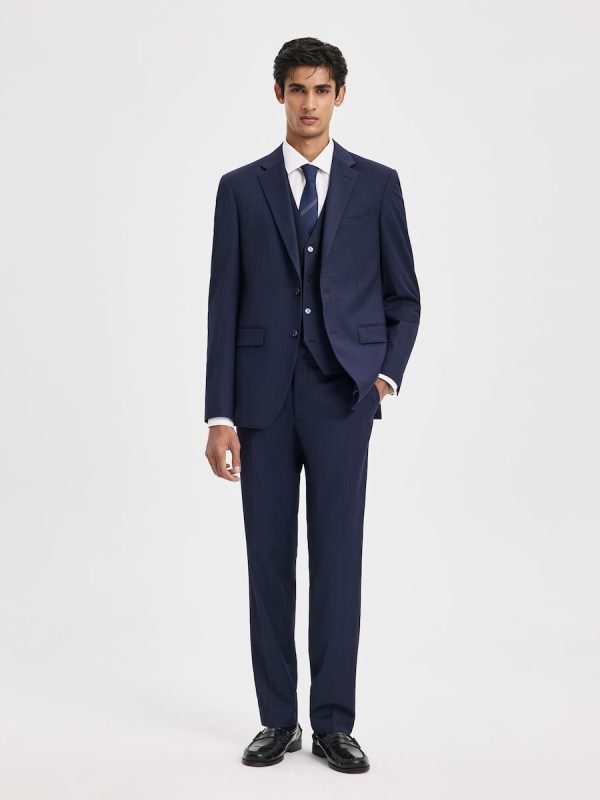 Pantalón de traje para hombre cuadro gales - Azul marino