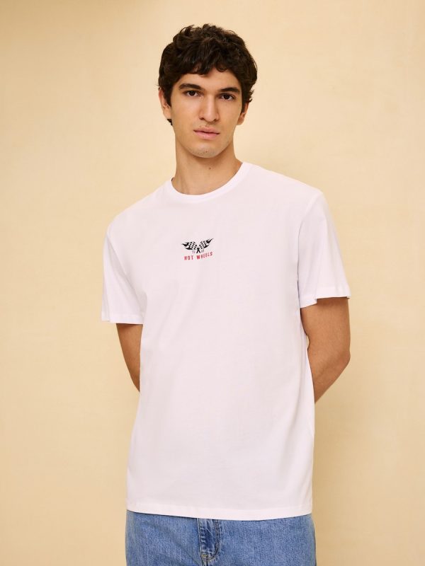 Camiseta de hombre de manga corta de Hot Wheels - Blanco roto