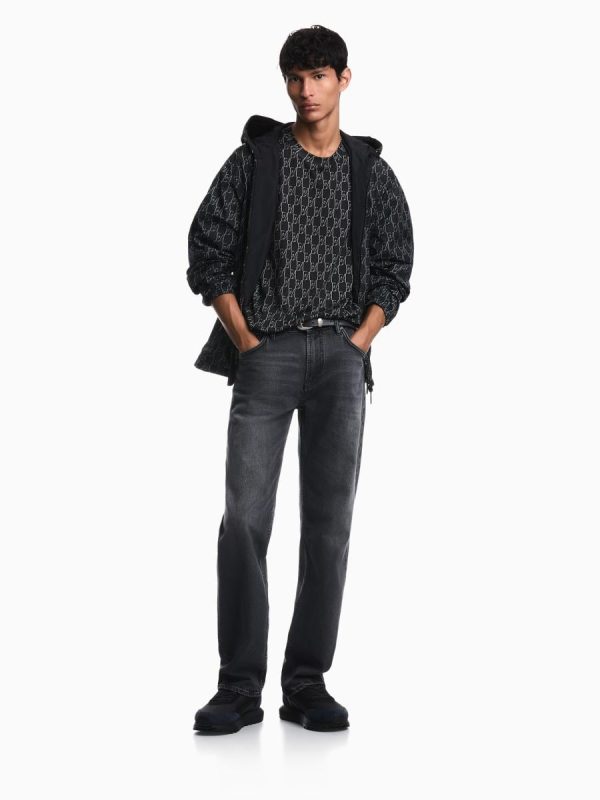 Pantalón vaquero de hombre pierna recta - Negro