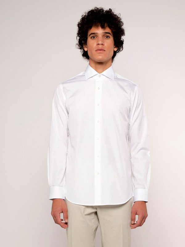 Camisa vestir manga larga - Blanco