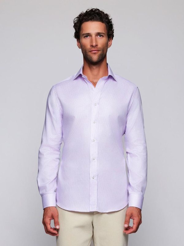 Camisa vestir de hombre puño mixto de algodón - Rosa