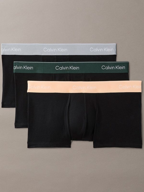 Pack de 3 bóxers de tiro bajo - Icon Cotton Stretch - Negro