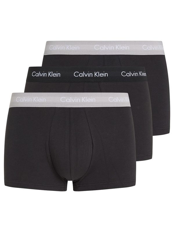 Pack de 3 bóxer de tiro bajo - Cotton Stretch - Negro