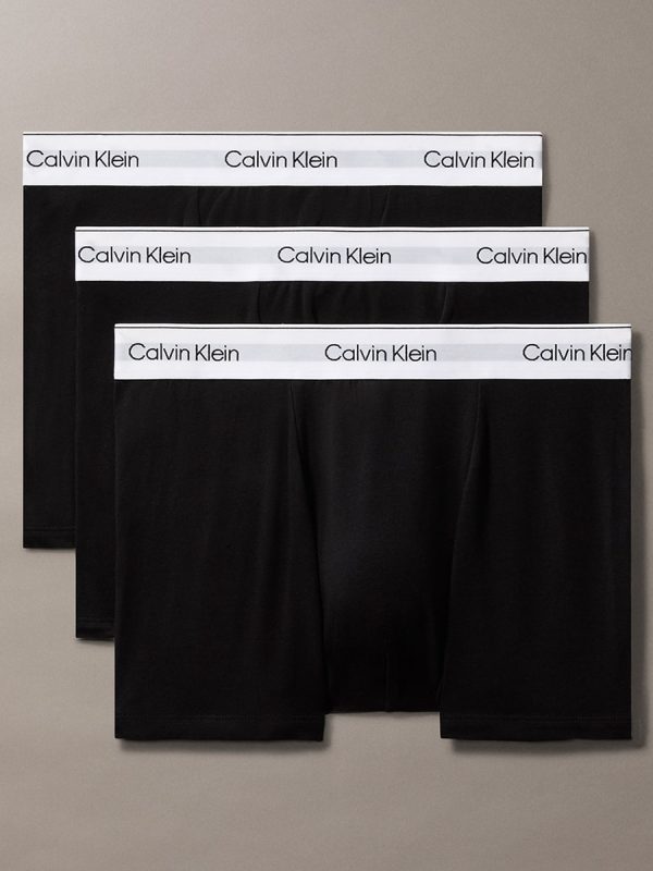 Pack de 3 bóxers ajustados holgados con pinza - Icon Cotton Stretch - Negro