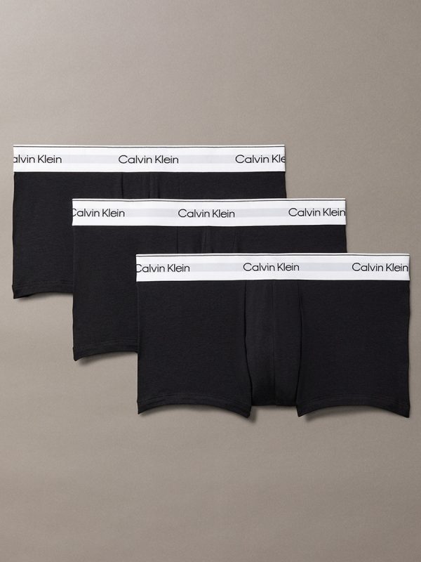 Pack de 3 bóxers ajustados de tiro bajo - Icon Cotton Stretch - Negro