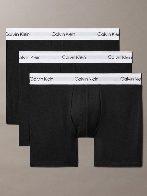 Pack de 3 boxers largos - Icon Cotton Stretch - Negro