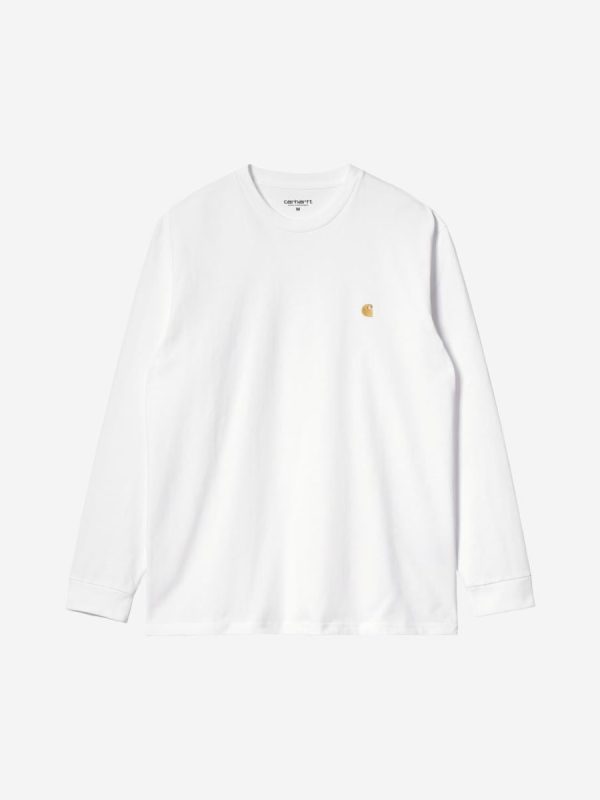 Camisetas de hombre L/S Chase T-Shirt - Blanco