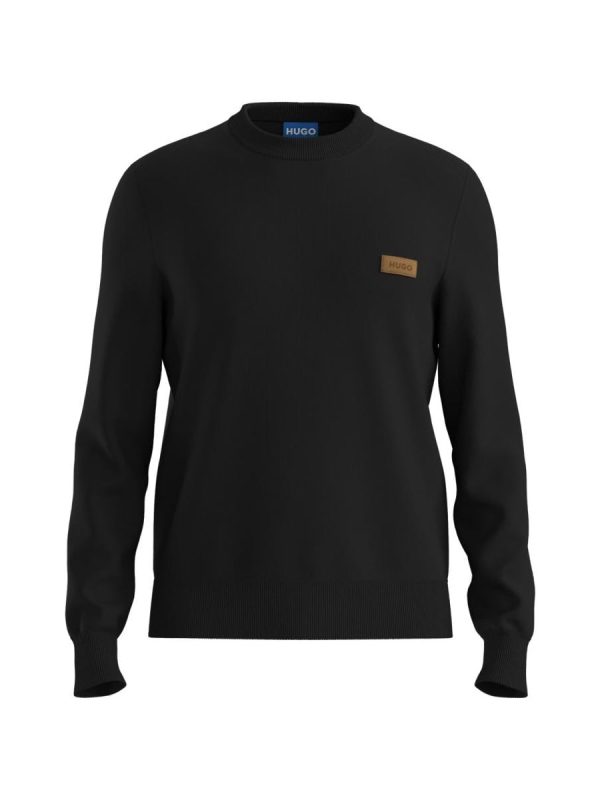 Jersey manga larga de hombre. - Negro