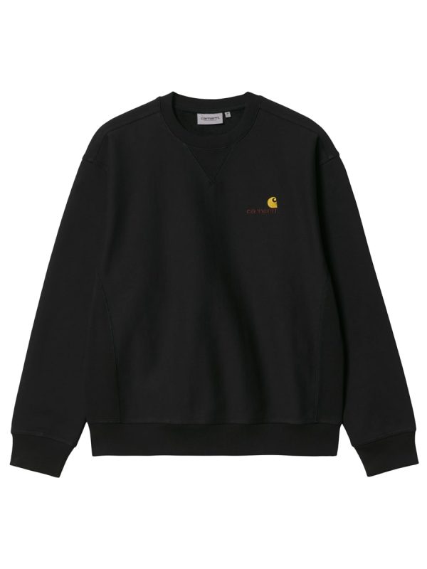 Sudadera chándal de hombre American Script Sweat - Negro
