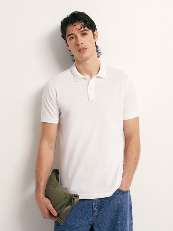 Polo piqué - Blanco