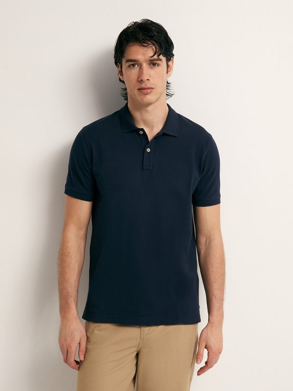 Polo piqué - Marino