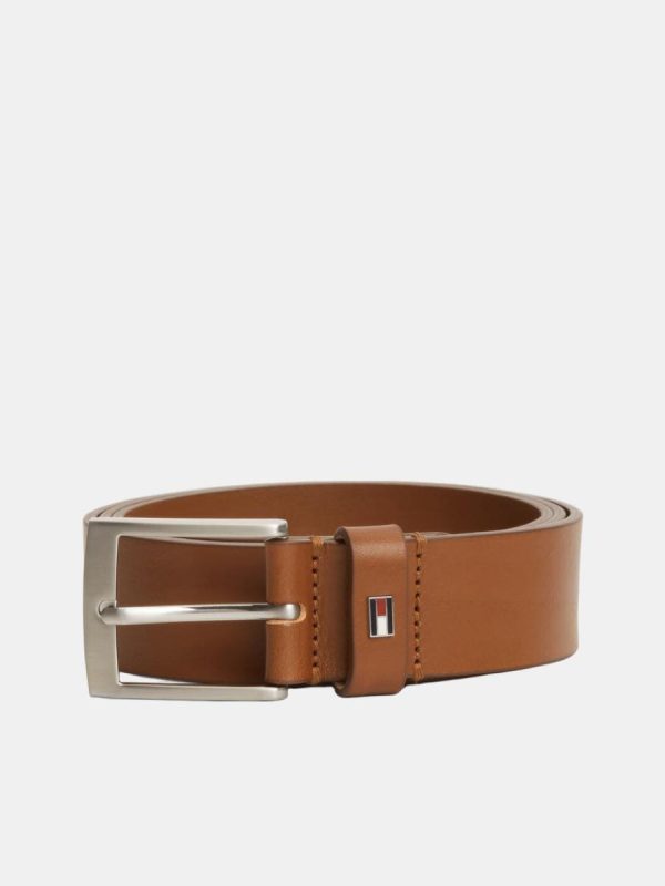 Cinturón de hombre de piel liso tallas grandes - Camel