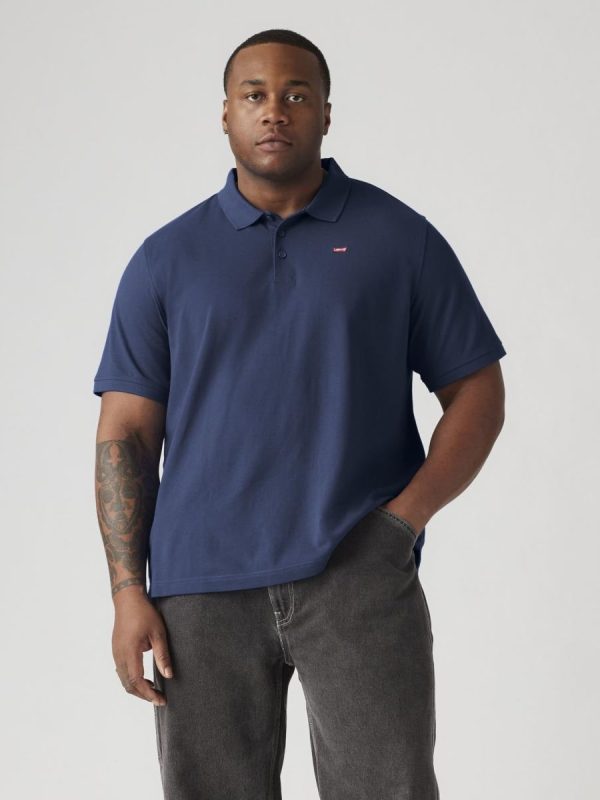 Polo de hombre classic azul marino de manga corta tallas grandes - Azul marino