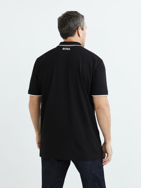 Polo manga corta de hombre tallas grandes - Negro
