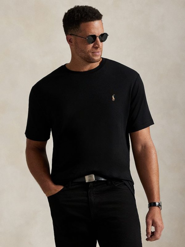 Camiseta de hombre de algodón Negro Polo - Negro