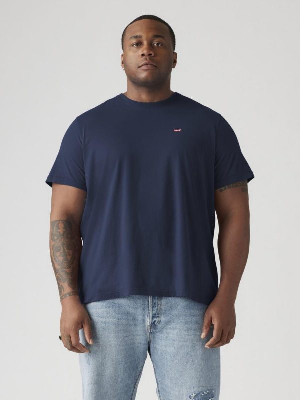 Camiseta de hombre de manga corta, tallas grandes - Azul marino