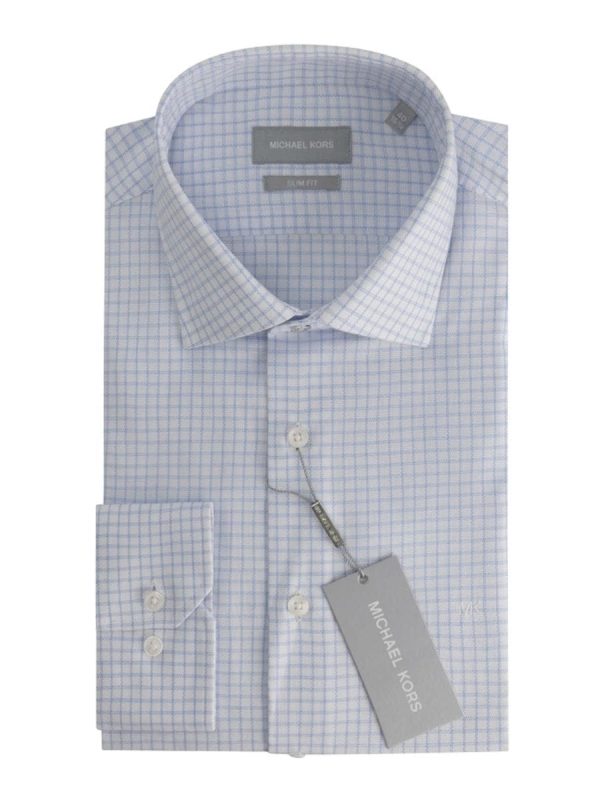 Camisa de hombre de vestir modern fit de cuadros oxford - Blanco