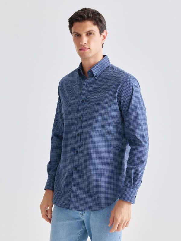 Camisa de hombre non iron - Azul marino