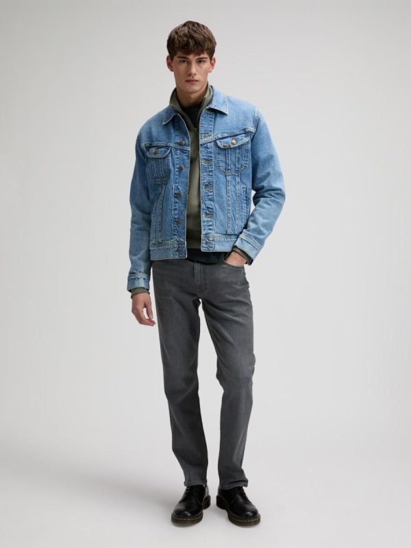 Vaquero 5 bolsillos de hombre Daren Zip - Gris