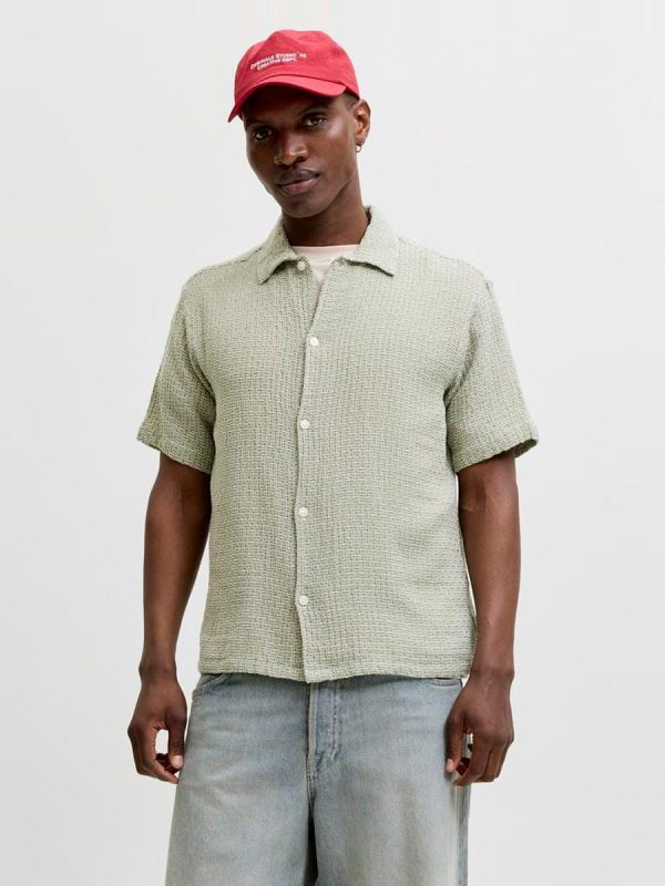 Camisa resort de hombre manga corta - Verde