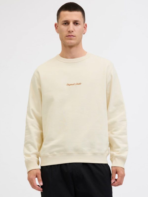 Sudadera de hombre con capucha y bolsillo - Crema