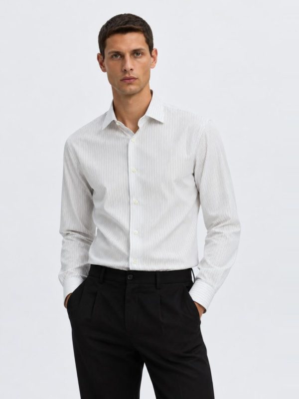 Camisa de hombre slim fit - Verde oscuro
