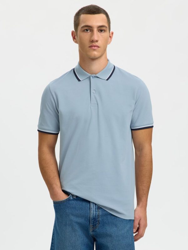 Polo de hombre manga corta - Azul claro