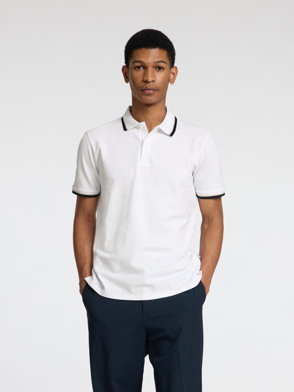 Polo de hombre manga corta - Blanco