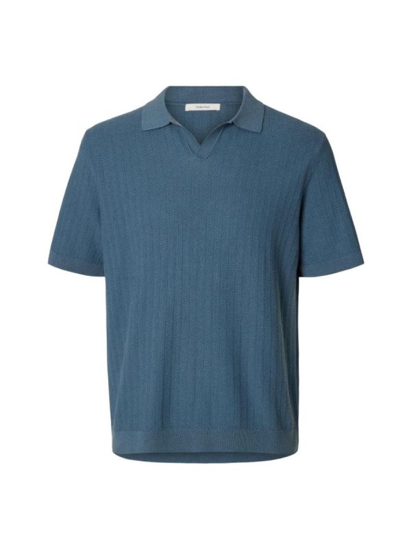Polo de hombre manga corta - Azul