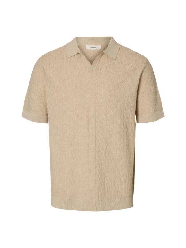 Polo de hombre manga corta - Beige