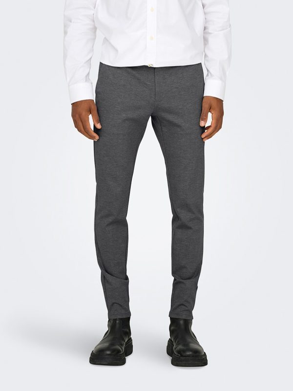 Pantalón de hombre estilo chino. Sim fit. - Gris oscuro