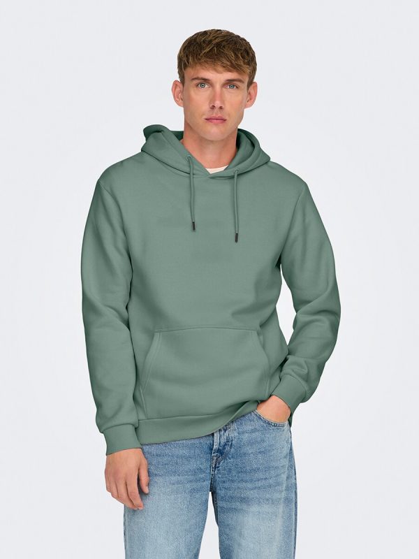 Sudadera de hombre con capucha - Verde
