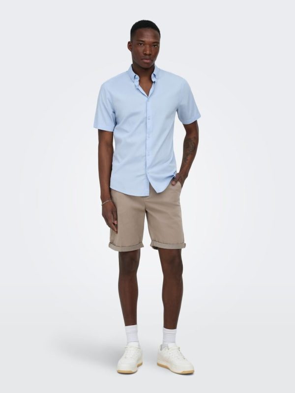 Short de hombre regular fit - Marrón claro