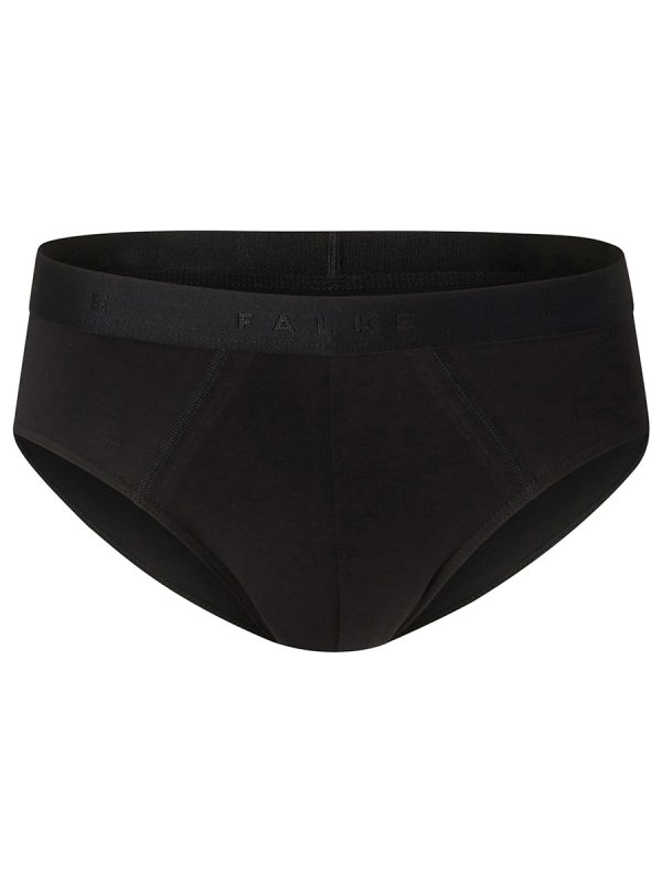 Slip liso de algodón de hombre - Negro