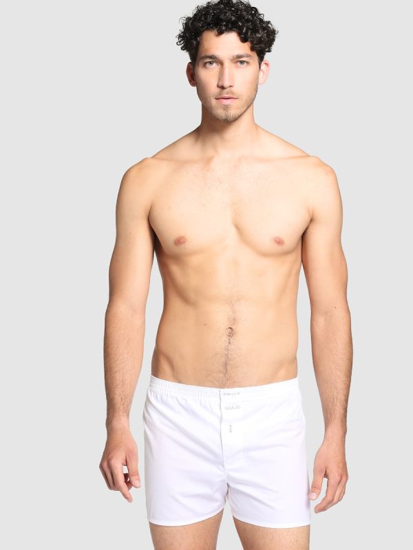 Boxer de tela de hombre Giulio - Blanco