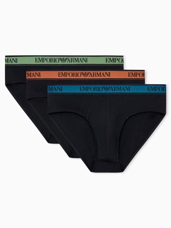 Pack de tres slip de hombre de algodón - Negro