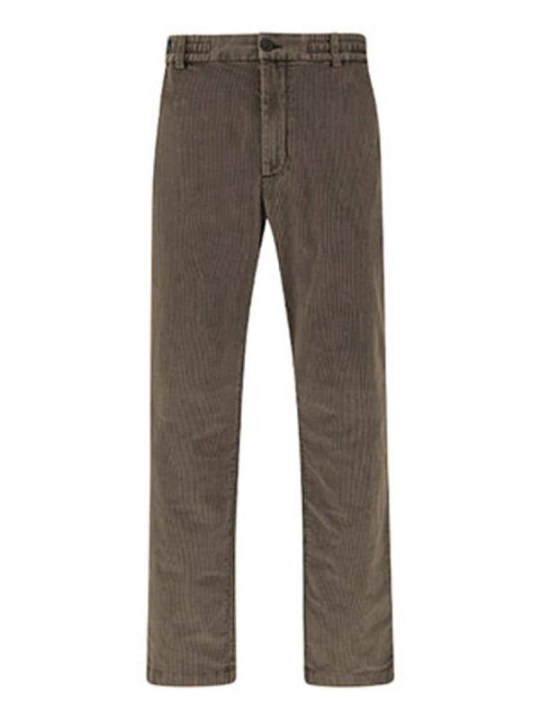 Pantalón chino de hombre sin pligues pana - Marrón claro
