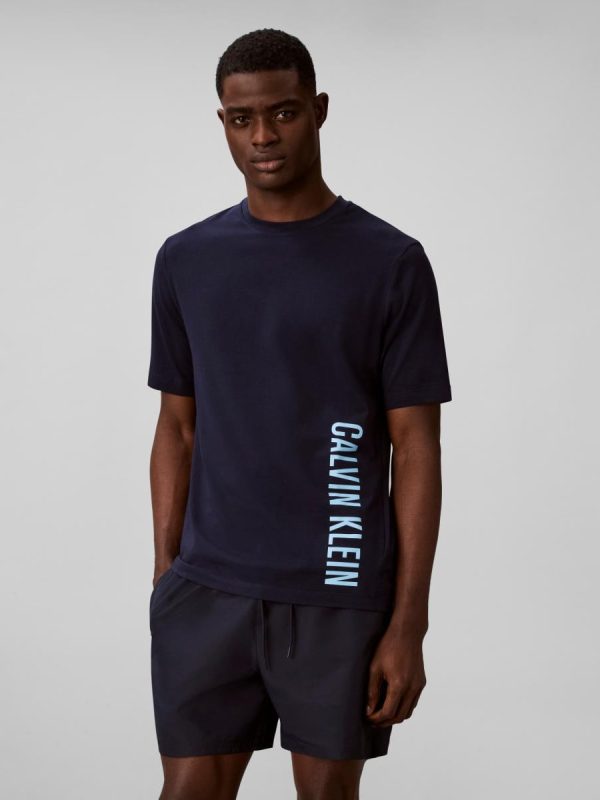 Camiseta de manga corta y cuello redondo - Azul marino
