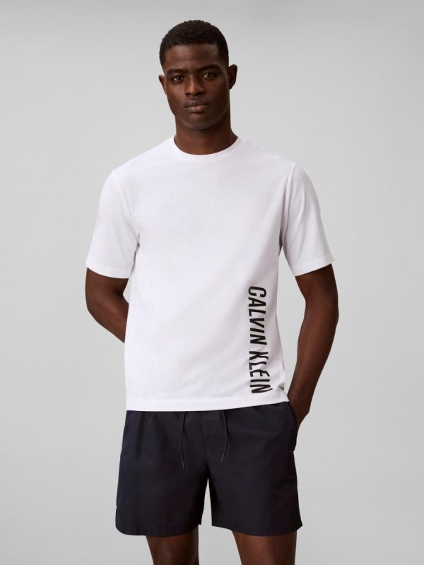 Camiseta de manga corta y cuello redondo - Blanco