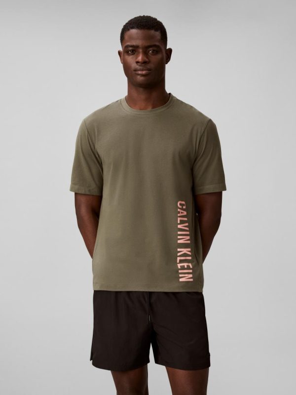 Camiseta de manga corta y cuello redondo - Verde militar