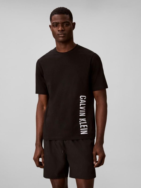 Camiseta de manga corta y cuello redondo - Negro