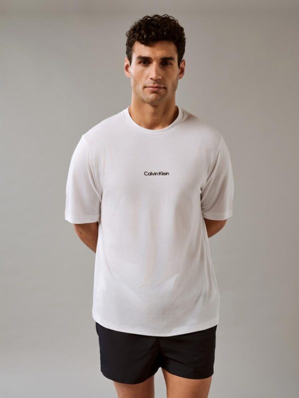 Camiseta de manga corta y cuello redondo - Blanco