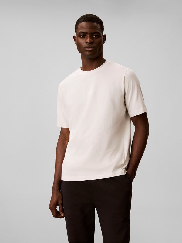 Camiseta de manga corta y cuello redondo - Gris claro