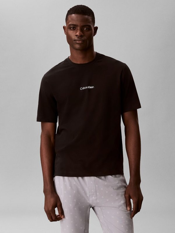 Camiseta de manga corta y cuello redondo - Negro